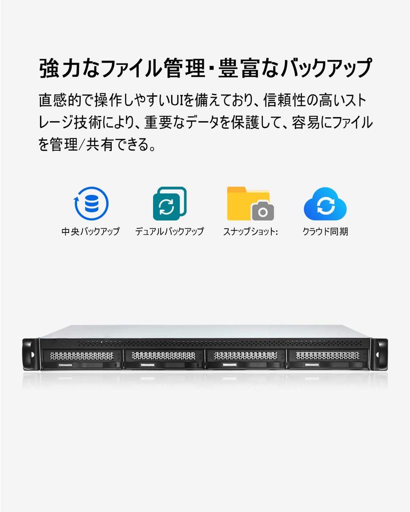 TerraMaster 1U Rackmount NAS Идеален для малого и среднего бизнеса Оснащен процессором N5095 2x порта 4 ГБ DDR4 не U4-423 2,5 Гбит/с четырехъядерный