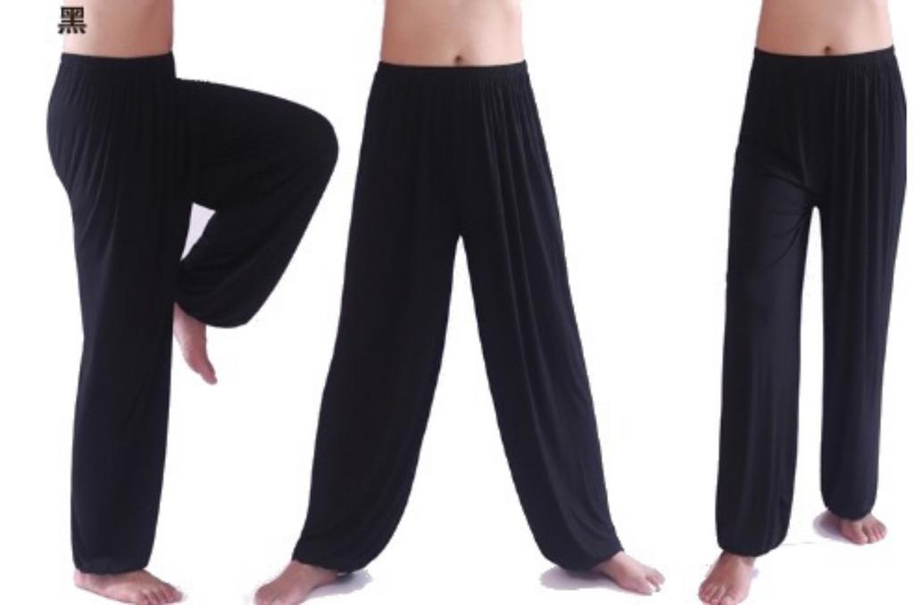 Брюки Йога и Тай-чи Расслабленный силуэт [phalatina], Весна/Лето, Легкие, Посадка, Удобные, Потоотводящие, Спортивные, Легкость движений (01. Черный,