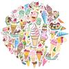 35pcs Playful Dessert Stickers Cartoon Ice Cream Funny Stickers  Stickers For DIY Phone Guitar Laptop Notebook Suitcase