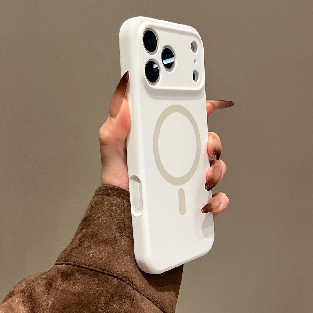 Новый магнитный чехол из жидкого силикона для Apple iPhone 17 Pro Max, Защитный чехол с покрытием full-coverage, ощущением кожи для iPhone 16
