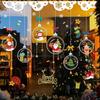 Christmas Adhesive-Free Scene Setting Static Sticker Easy To Use Window Stickers Store Decor 10 Styles