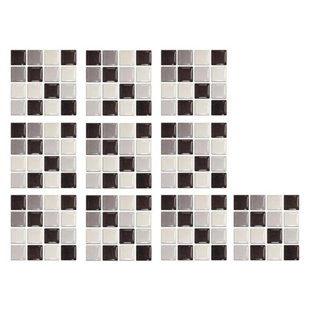 Наклейка на настенную плитку с красочной мраморной мозаикой | 10 шт. 3d стикер на стену из плитки для кухонного фартука | Самоклеящиеся наклейки на плитку для ванной комнаты