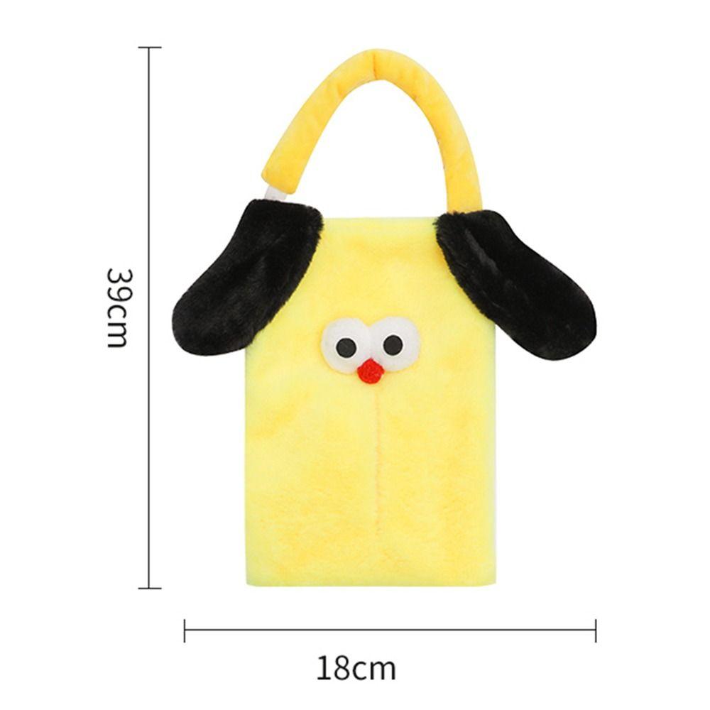 Animal Shape Hanging Armrest Box Creative Seat Back Tissue Hanging Bag Puppy Car Tissue Box Girls