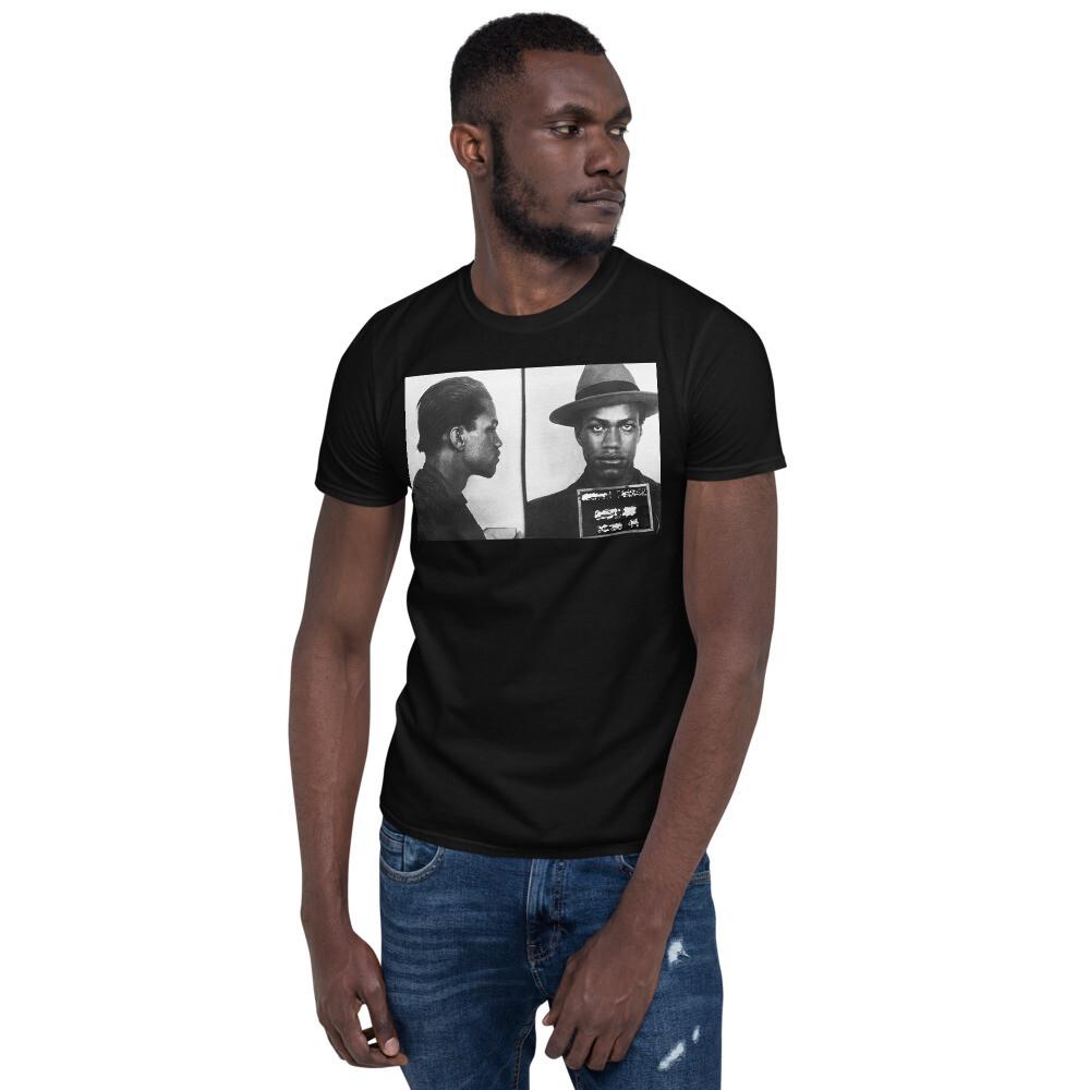 Malcolm X Mug Shot Mugshot Tee Tees Tshirt TShirt Unisex T-Shirt
