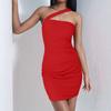 Весенний новый стиль, облегающее и сексуальное платье мини с открытыми плечами, модное женское платье