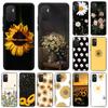 Чехол для телефона Xiaomi Redmi Note 11 9 10 Pro Max 5G 8T 9T 9s 7 9C 7a 9A 8 8A Daisy Sunflower Rose Черный мягкий защитный чехол