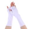 Accessories Arm Cool Solid Mittens Sunscreen Protection Half Finger Sleeves Fingerless Long Gloves