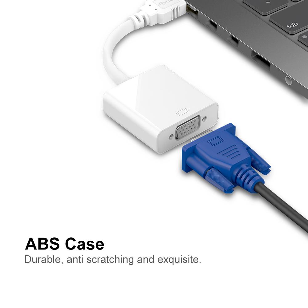 USB3.0 к VGA Женский адаптер-кабель-конвертер 1080p для ПК, ноутбука, проектора, ТВ-коробки