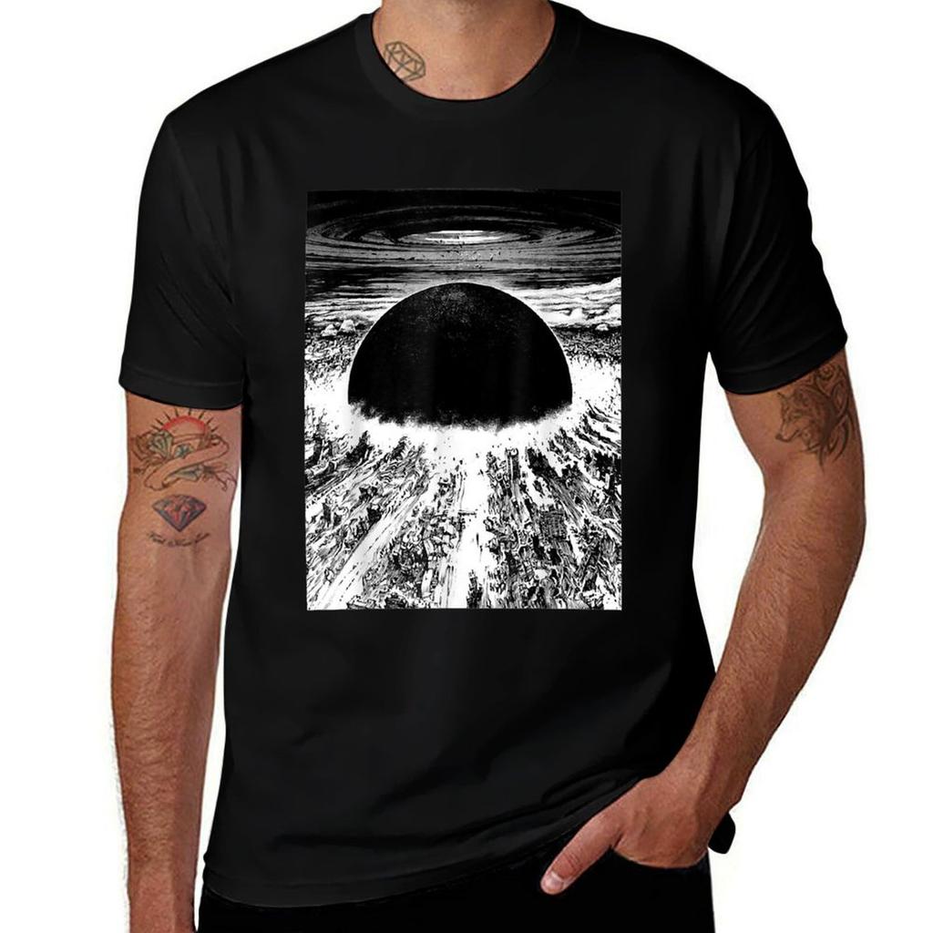 Akiras Cyberpunks City Explosion Tshirt Quick Dry Travel Tshirt