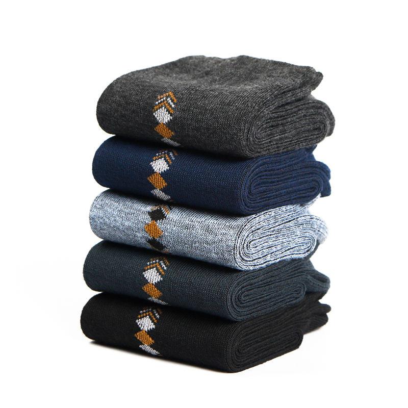 2/5/10 Pairs/Lot Men's Fashion Socks Four Seasons Leisure Breathable Mid Tube Socks 39-46