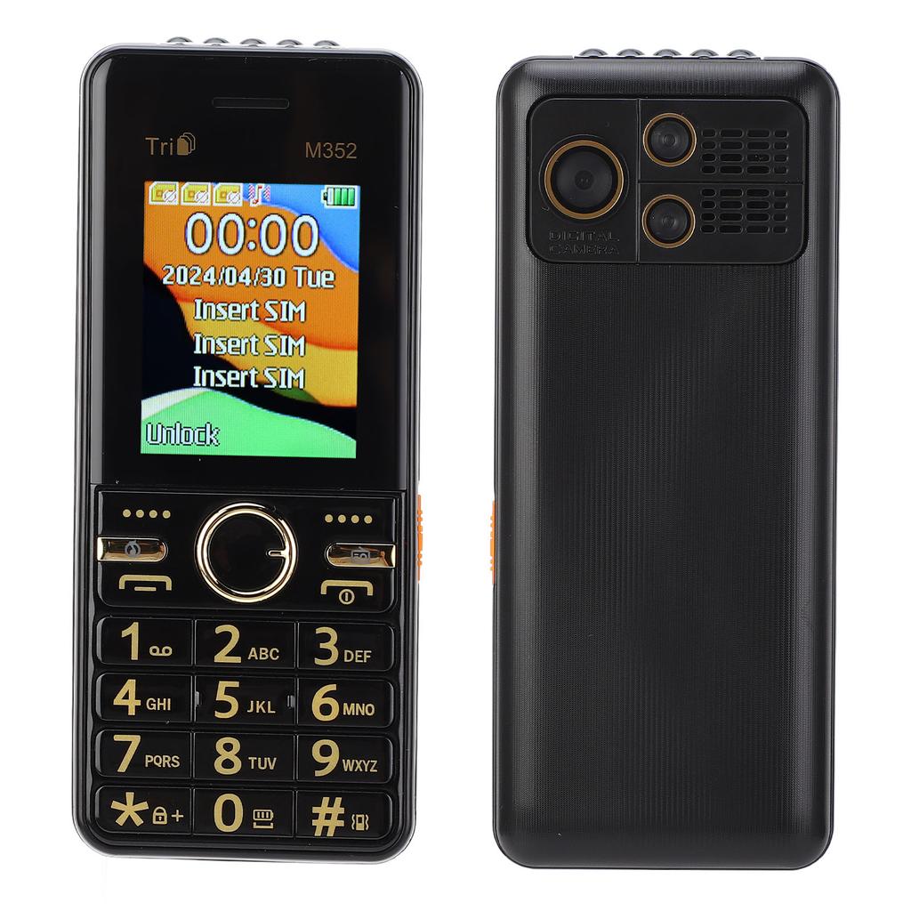 2G GSM Seniors Cell Phone 3 SIM Card 3600mAh Battery Life Unlocked Button Phone for Elderly Gifts