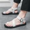 New Black Men Sandals Buckle Strap White Casual Shoes  Size 38-45 Zapatillas De Futbol Para Hombre
