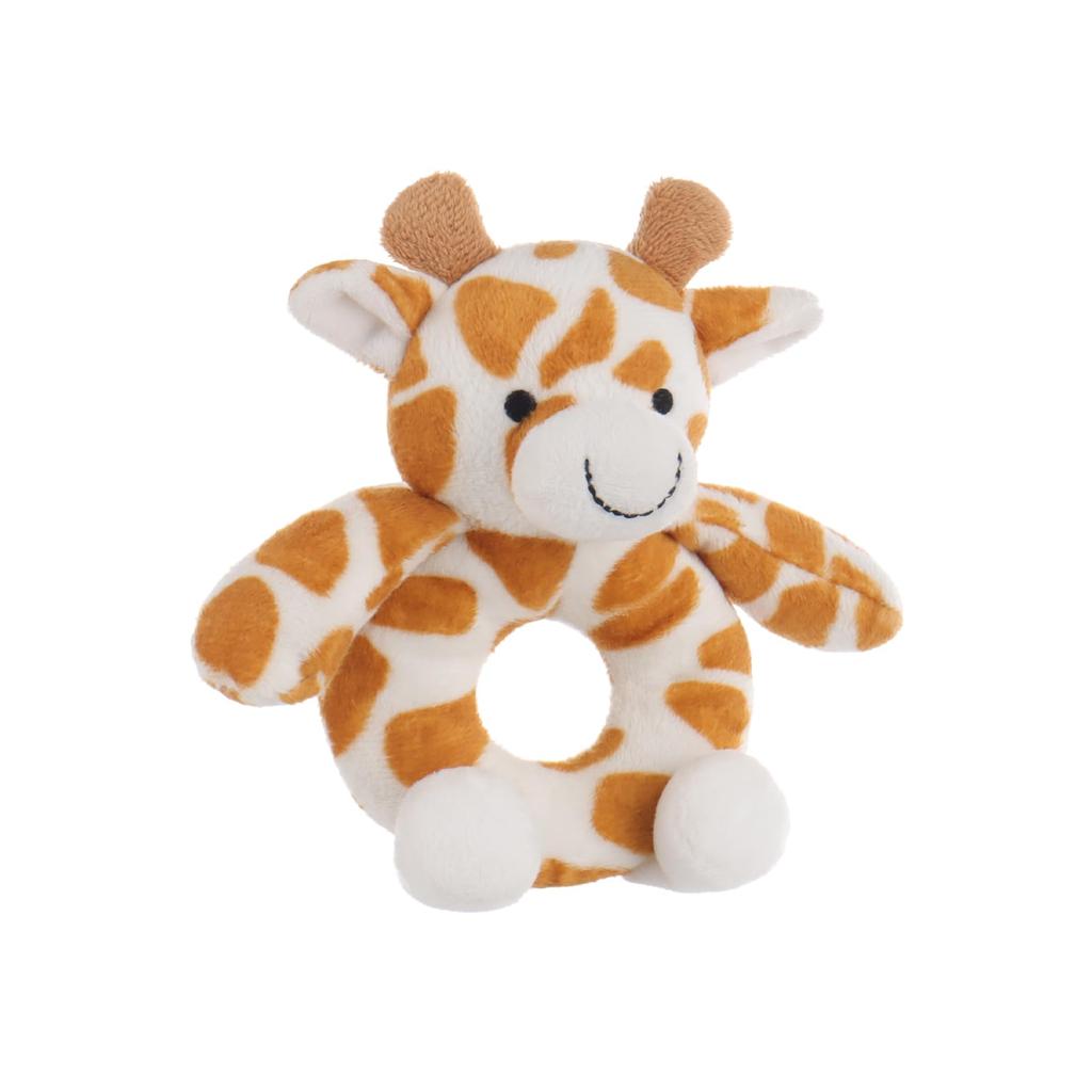 Apricot Lamb Giraffe Rattle Soft Baby Stuffed Animal Rattle Toy for Boys and Girls, Lovely for Newborns, 0-3 Months, 0-6 Months+, 15cm