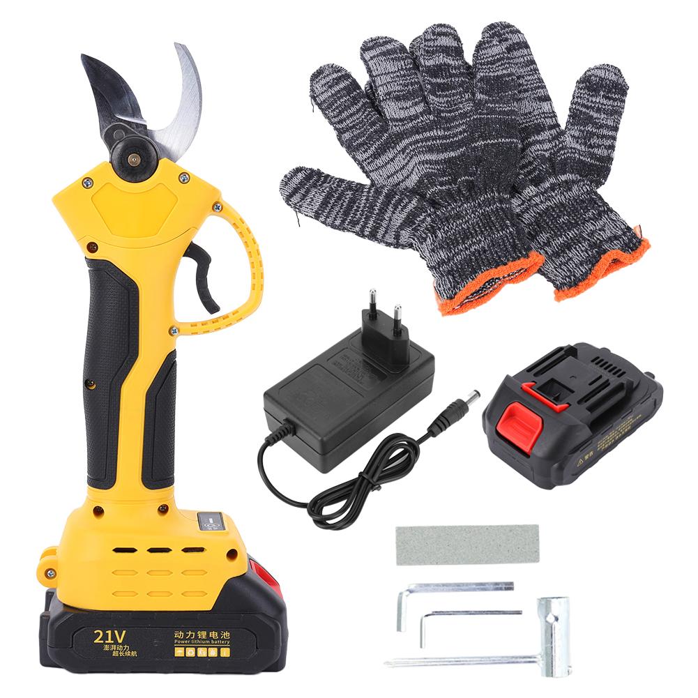 Секатор Бесщеточные Электрические Ножницы Секатор Беспроводной Перезаряжаемый Резак для Ветвей Деревьев с Аккумулятором Садовый Инструмент Электроинструмент