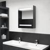 VidaXL Bathroom Cabinet with LED Mirror Glossy Grey 50x14x60 Cm 326483