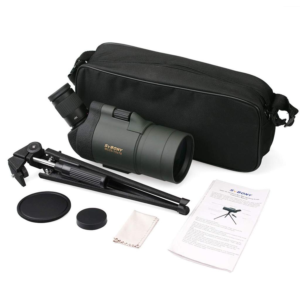 SVBONY SV41 Field Scope 70mm Spotting Scope Archery Scope Compact Bak4 Prism High Magnification FMC IPX7 Waterproof Tabletop Tripod Included