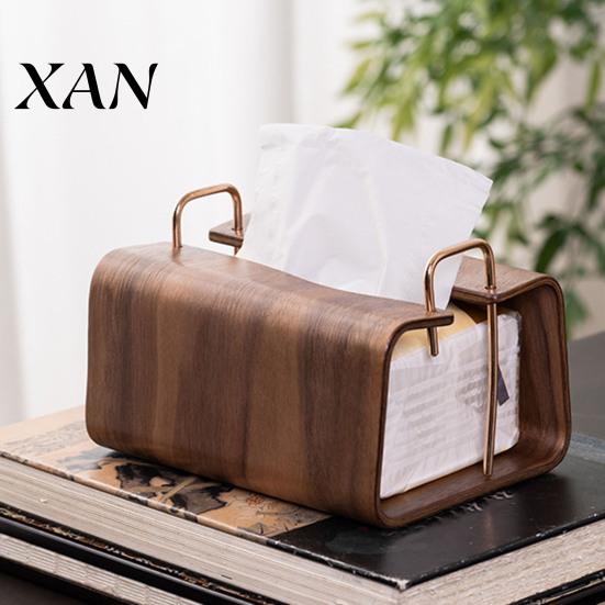 Office Desk Organizer Wooden Tissue Holder, Rectangular Decorative Paper Napkin Dispenser, Reusable Holder Organizer, for Home Decor Bathroom Case