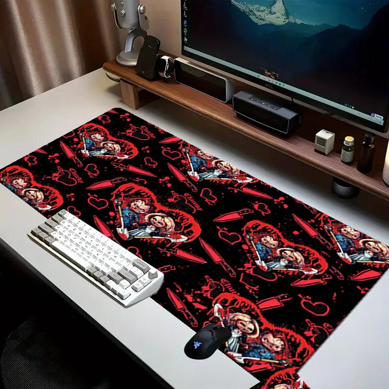 Love And Horror Doll Pattern   Mouse pad Office Desk Mat, Gaming Mouse Pad Mousepad, keyboard pad,Heavy-Duty Non-Slip Rubber Backing, Gift