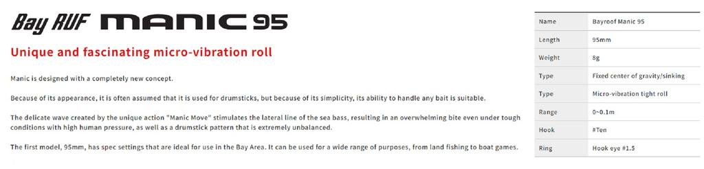 DUO Тонущая приманка-карандаш Bay Ruf Manic 95 CST0228 (8974)