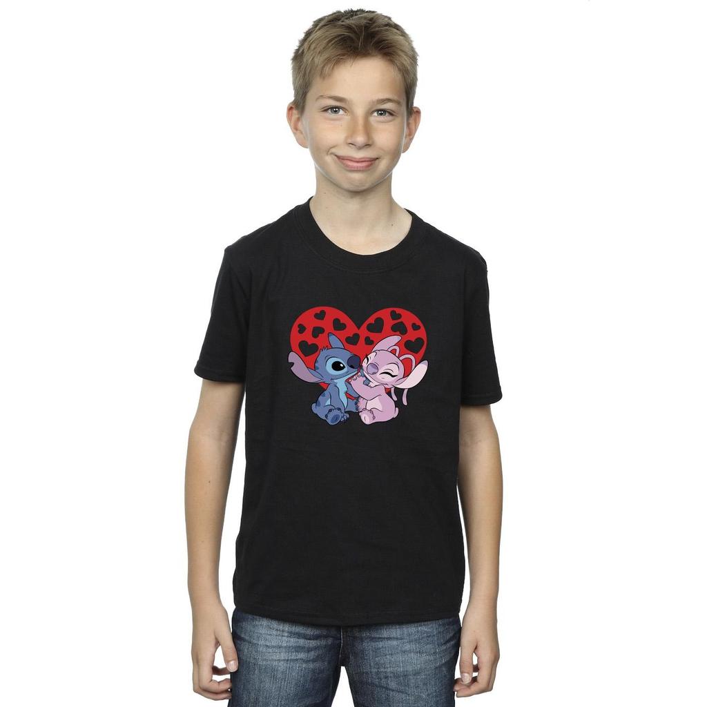 Disney Boys Lilo & Stitch Hearts T-Shirt