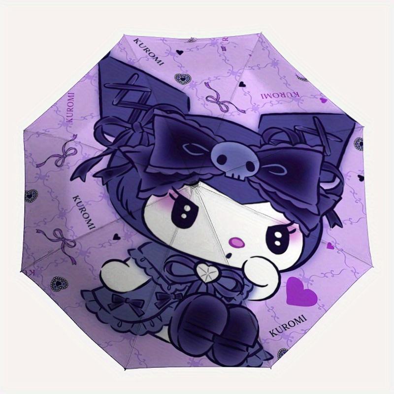 1pc Cute Kuromi Automatic Opening and Closing Folding - A Good Choice for Gifts, Fashionable and Convenient Umbrella With Cute Cartoon Characters, Dur