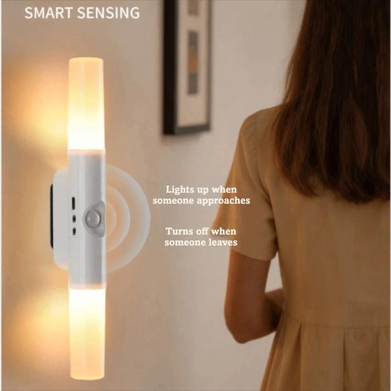 Wireless Sensor Night Light 3/7 Colors Changing Rechargeable Wall LED Lamp USB Charging Magnetic Sticker RGB Gradient Wall Lamp