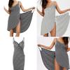 Plus Size Women Sexy Beach V-neck Suspender Dress Summer Backless Swimsuit Cover-up Wrap Robe Women's Tropical Clothing