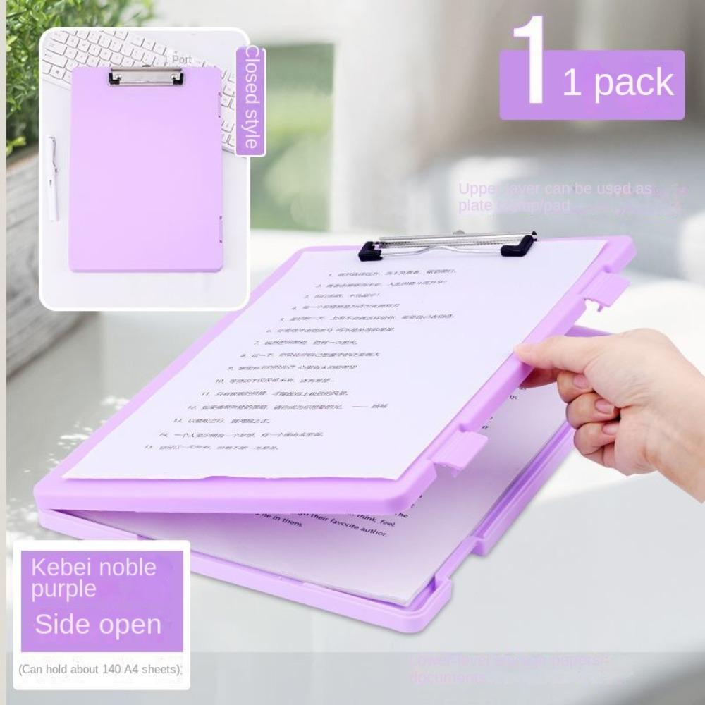 Multi-function File Splint Storage Box Writing Board Side Opening Clasps Folder School Stationery