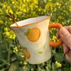 Retro Pure Hand-Painted Ceramic Cup Souvenir Creative Mug Coffee Cup High Value Water Cup