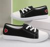 Женские модные парусиновые кроссовки, повседневные теннисные туфли на плоской подошве Zapatillas De Deporte, белые и черные лоферы 2024
