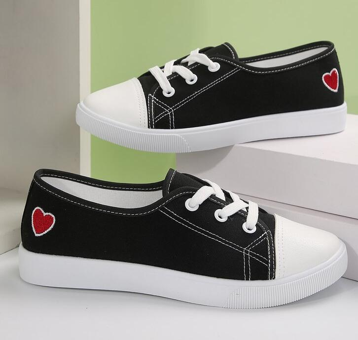 Женские модные парусиновые кроссовки, повседневные теннисные туфли на плоской подошве Zapatillas De Deporte, белые и черные лоферы 2024