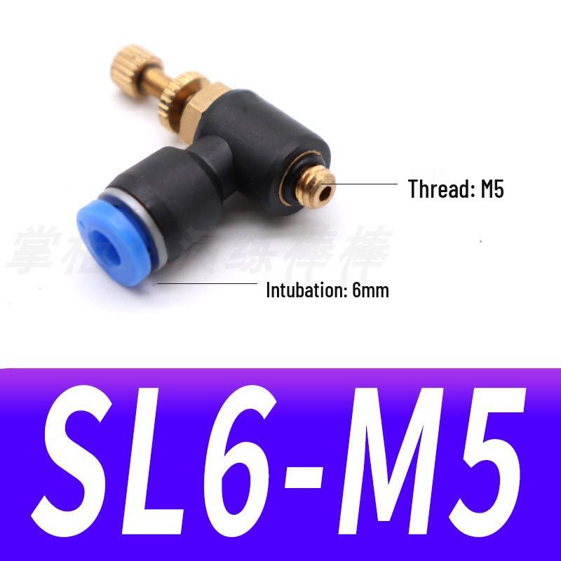 Pneumatic Connector SL8-02, Throttle Valve SL6-01, Speed Control Valve SL4-M5, Air Hose SL10-03, SL12-04