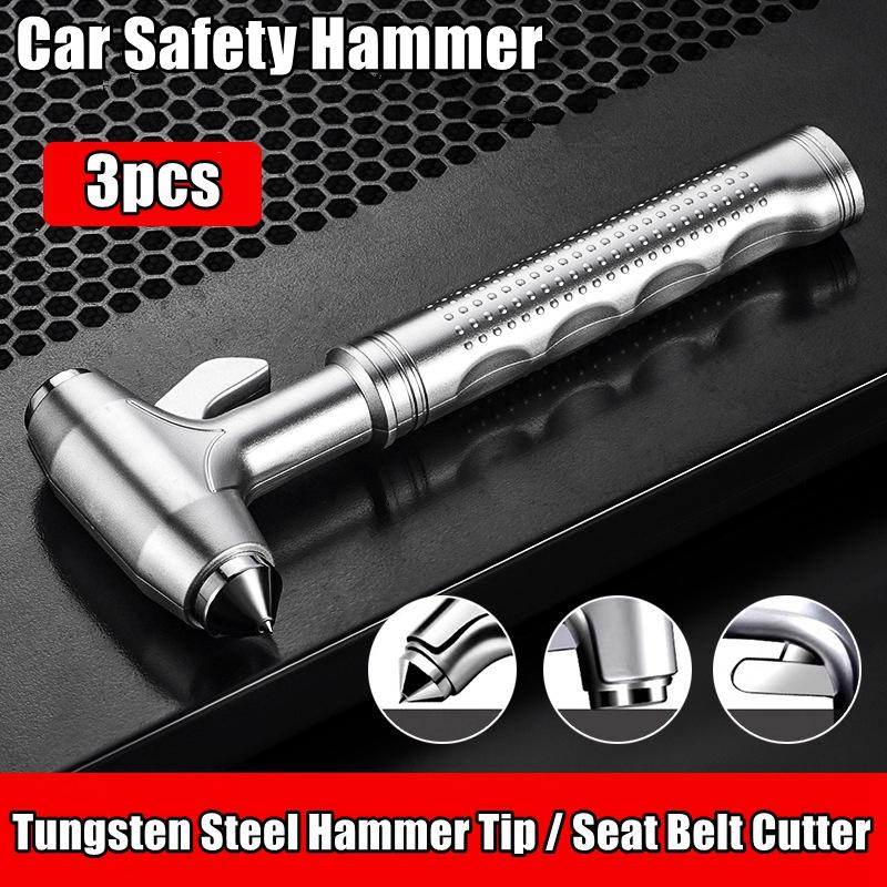 Multi-Functional Car Safety Hammer Metal Auto Emergency Window Breaker Seatbelt Cutter Life-Saving Escape Rescue Safety Hammer