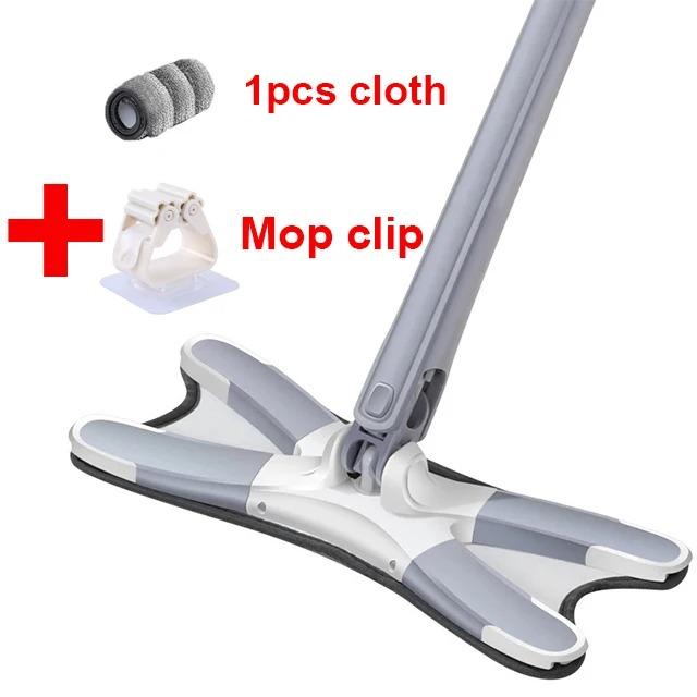 Швабра для пола X-типа со сменными подушечками для швабры, самоотжимающаяся плоская швабра, мытье без рук, бытовая швабра для пола, инструмент для уборки дома