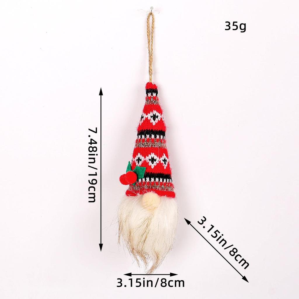 Кукла Рудольф и украшения в виде гномов без лиц с огоньками и пайетками для Рождества