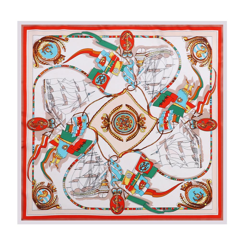 High-quality Luxurious Silk Scarves Headband Scarfs Neck Scarf For Women Chain Silk Scarf Women's Decorative Shawl