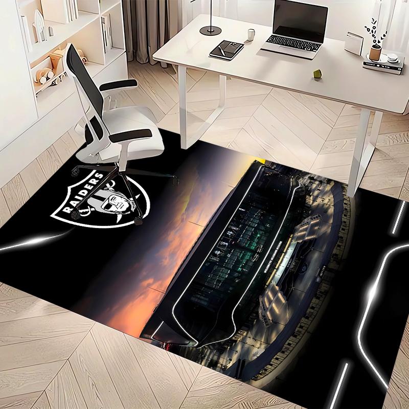 Las Vegas Raiders Printed Absorbent Washable Carpet, Non-Slip Bathroom Mats, Kitchen Rugs, Yoga Mat,Living Room Entrance, Camping Picnic Rugs