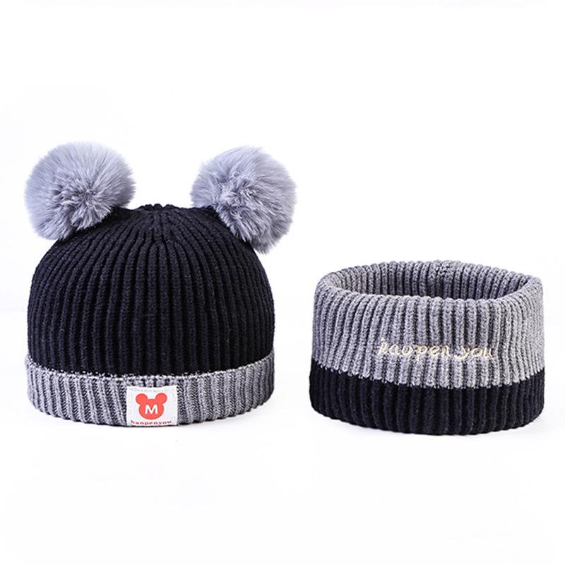 Уютная шапочка для младенца: Мягкая двухслойная шапка для мальчиков и девочек (0-12 месяцев) - Идеально для осени и зимы