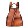 New Top Layer Cowhide Retro Style Brushed Backpack with Large Capacity One Shoulder and Two Shoulder Backpack