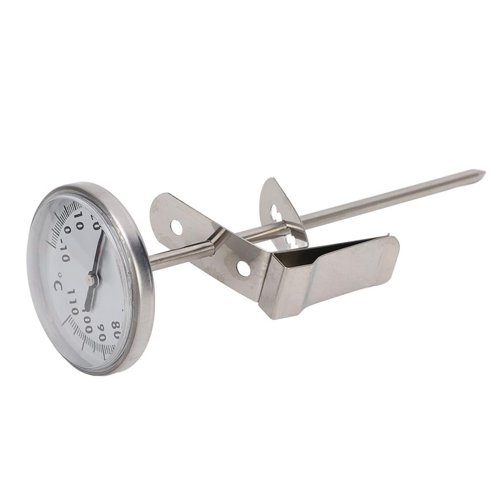 Milk Thermometer 4.6cm Dial 12.5cm Probe High Accuracy Fast Reading Pot Thermometer with Bracket