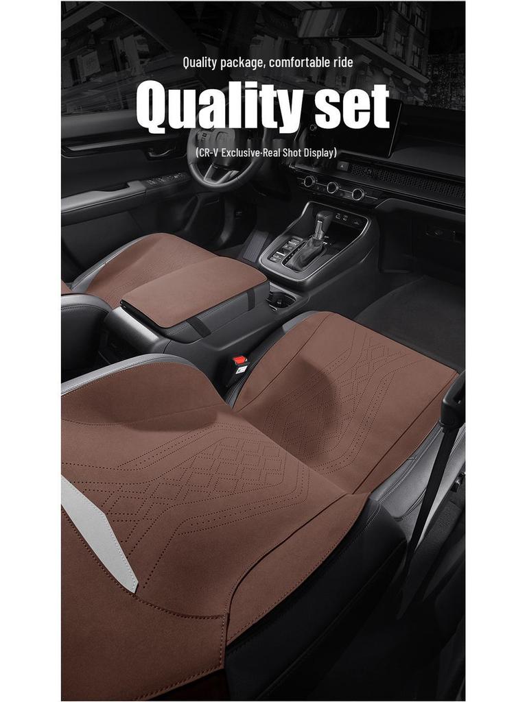 Универсальный замшевый чехол на сиденье для Dongfeng Honda CR-V - Полузакрытый, Четыре сезона, 2023
