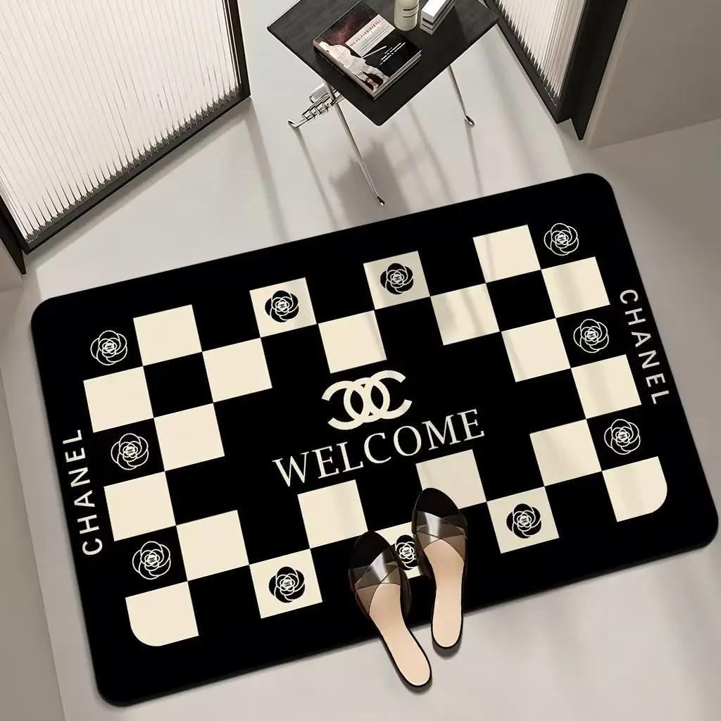 Diatom mud bathroom floor mat, toilet water absorption quick-drying, bath non-slip and anti-drop mat, toilet door floor mat