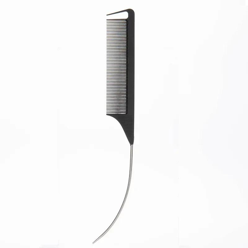 Профессиональная расческа для парикмахерской, пластиковая термостойкая антистатическая расческа для плетения крысиного хвоста, изогнутая расческа для пробора, аксессуары для волос