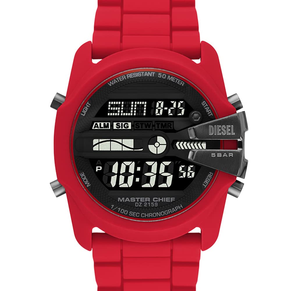 Diesel Master Chief Нержавеющая сталь кварцевые красные мужские часы Master Chief, цифровые, размер,
