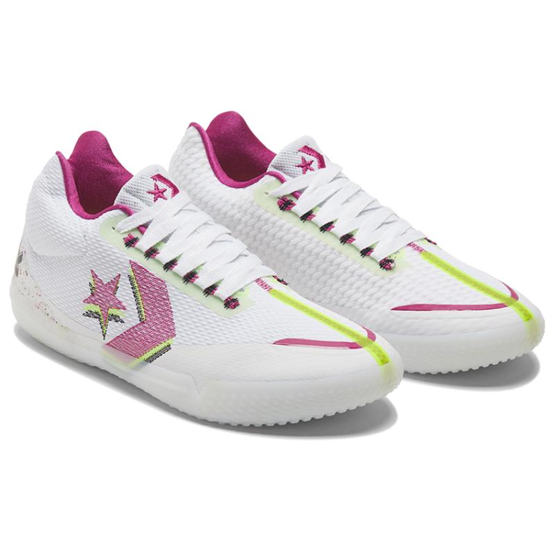 Converse All Star BB Evo Круглый носок Легкие Низкие Практичные Баскетбольные Кроссовки Унисекс Белый Розовый