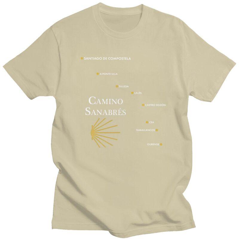 Custom Fashion Buen Camino De Santiago T Shirts Men ShortSleeve El Camino Way Tshirt Casual Tee 100 Cotton Oversized Tshirts