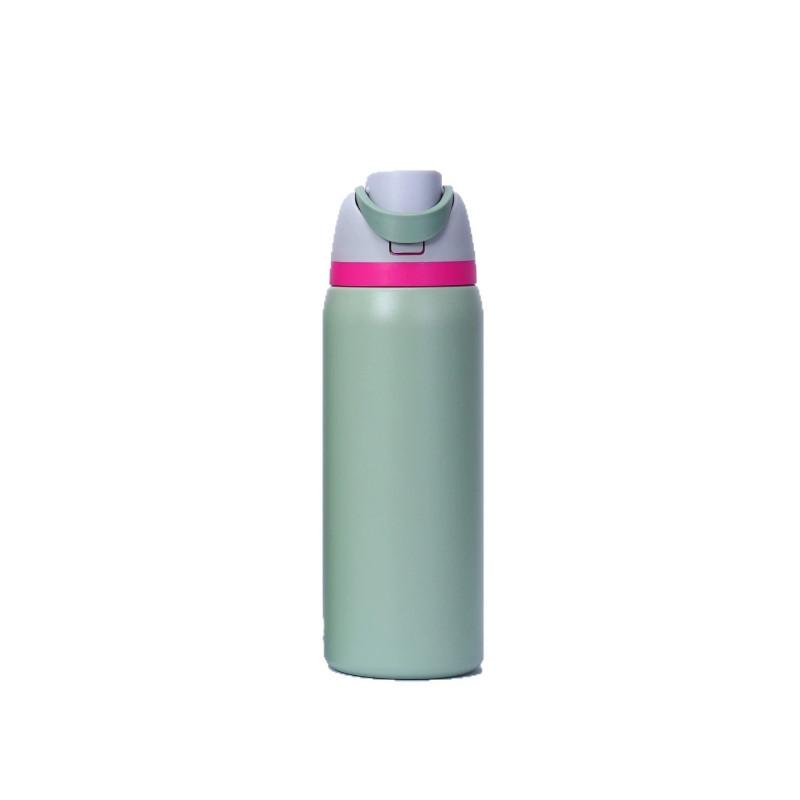 Owala Color Blocked Portable Stainless Steel Insulated Cup With Dual Drinking Ports For Outdoor Sports Use