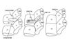 Clazzio Seat Covers for ZRR80G ZRR80W ZRR85G ZRR85W ZRR80G Z Noah/Voxy/Esquire 8-seater H29/7~ [41ETJ1582K]
