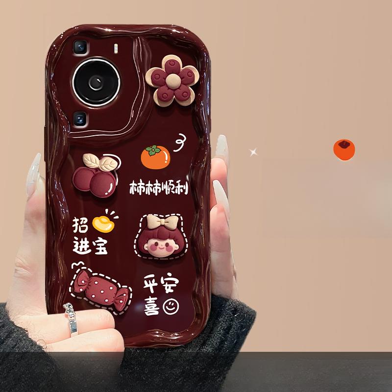 Подходит для чехла для мобильного телефона Huawei Mate60pro P50/30 Кукла-цветочница Шнурок Nova11 Glory 90/80