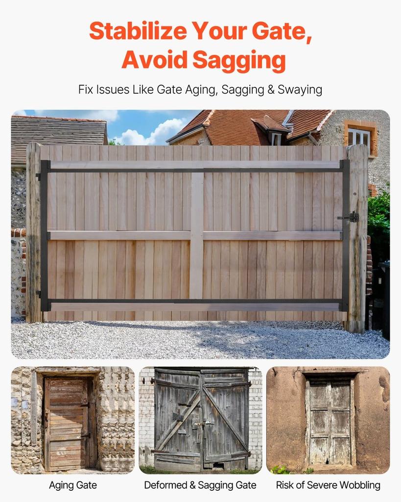 Gate Building Kit Fits 60 to 96 in Wide Openings 4 to 5 ft High Fence